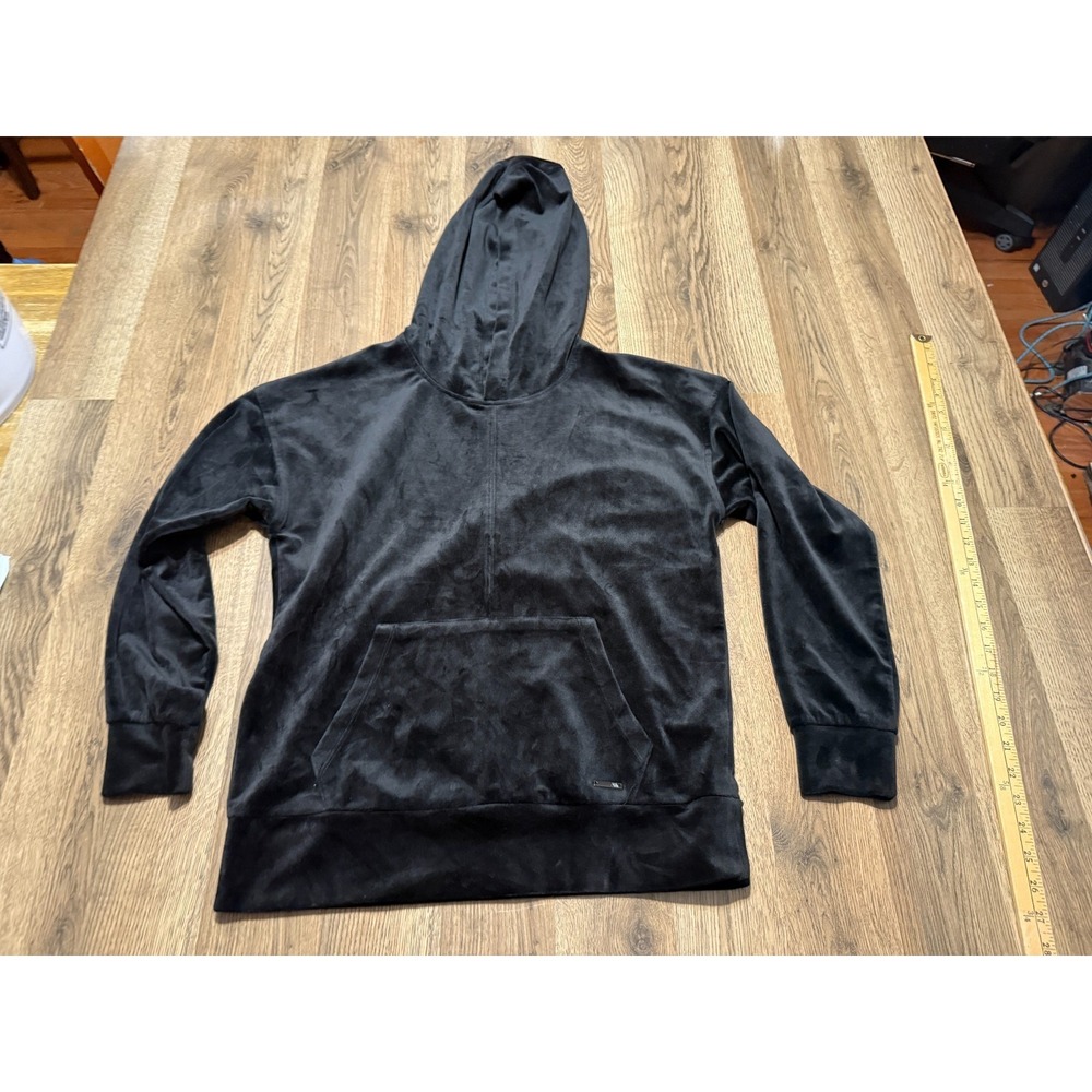 Andrew Marc Sport Sweatshirt Men's Size Small Black Velvet Pullover Long Sleeve